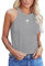 Homlan Canotta da Donna Senza Maniche, con Scollo Rotondo, Basic Slim Fit, Elegante, a Costine, Grigio., XXL