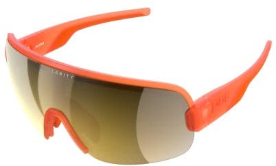 POC AIM - Sonnen- Sportbrille mit extra großen Brillenglas für maximales Sichtfeld für Straßen und Off-Road-Touren, Lead Blue