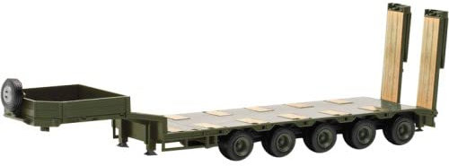 Herpa LKW Modell Goldhofer Semitiefladeauflieger mit abgeschrägtem Heck und Auffahrrampen, 5a, Miniatur im Maßstab 1:87, Sammlerstück, Made in Germany, Kunststoff