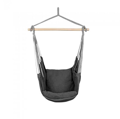 Grindi - Hängematte - Grauer Sessel 130x100 mit Holzsteg - Havanna