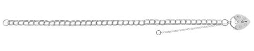 Ellie Rose London Silver Ladies Charm Bracelet With Heart Padlock G2087