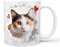 Katzen-Tasse: Liebe zum Haustier | Kaffee-Tasse | Geschenk für Katzenliebhaber Katzenbesitzer | Haustierliebe | Geschenkidee | Keramik 330ml (Glückskatze)