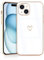 JRIANY for iPhone 15 Plus Case, Protective Flexible Silicone Case with Cute Design Love Heart Pattern Shockproof Bumper Cover Compatible with Apple iPhone 15 Plus - White