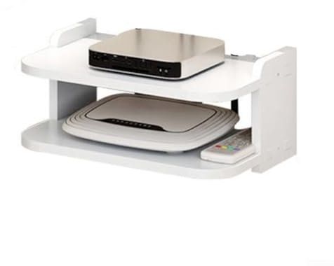 Set top box da parete per TV, mensola portaoggetti da parete, scatola portaoggetti per router per organizzare set-top box, router, console di gioco, lettore DVD (30 cm)
