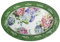 Brandani 51197 VASSOIO OVALE FLORA MELAMINA, cm 50,5x35,5, decori floreali, delicate ortensie e foglioline, Lavastoviglie, BPA free