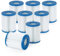 SPLASH! Pool Pump Filter Cartridges - Available in Size 1 and Size 2, Fits 300 Gal/H and 530 Gal/H Pumps, Durable PET Material, Easy to Clean and Reuse, REACH Certified (530 Gal/H Pack of 8)