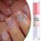 White Glitter Nail Polish: Pink & White Glitter Varnish, Double-Head Two-color, Quick Drying & Long Lasting - DIY Nail Art Manicure at Home (10ML)