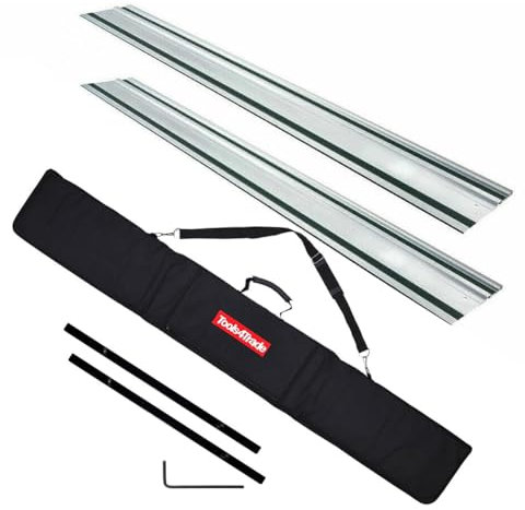 Excel Aluminium Guide Rail 1.5m Twin Pack with Connector Bar & Rail Bag