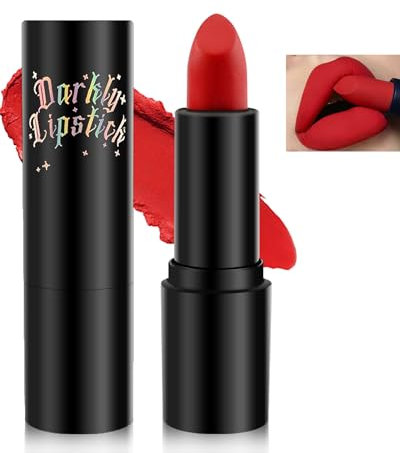 Roter Lippenstift Wasserfester, Cremige Matt Samt Textur Lippenstifte, Feuchtigkeitsspendender Lipstick Wischfester, Langlebige Farben, Hochpigmentiert Vegan Lipgloss Makeup Geschenke für Frauen-03