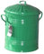 Unibos | Small 13 Litre 13L Round Shape Green Colour Galvanised Steel Metal Bin Recycle Rubbish Waste Dustbin Bin With Lid (Green)