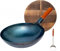 KRODEAIR Wok, chinesischer traditioneller Eisentopf, handgehämmerte Gusseisen-Wok-Rührpfannen mit rundem Boden und Holzdeckel,36cm