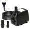Puddry Bomba de Agua Sumergible Pequeña, Mini Bomba de Agua (450L/H, 8W) con Cable de Alimentación de 4,6 Pies 2 Boquillas, Bomba de Agua para Acuario, Bomba Estanque para Peces, Bomba Fuente de Agua