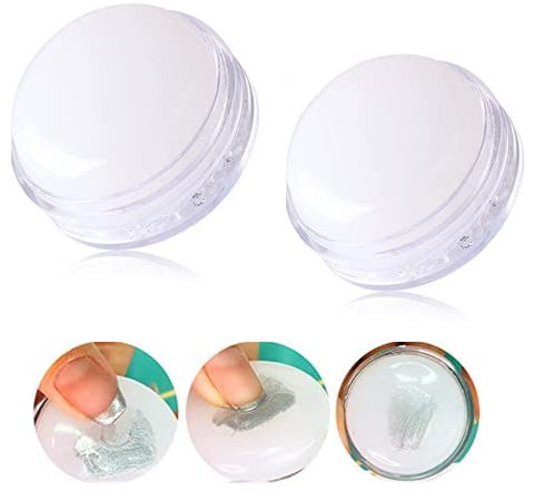 FZLANQ Nail Art Stamper Tools Clear Silicone Nail Stamper French Tip Nail Art Stamper Jelly Stamper DIY Manicure Print Tool for Nails French Nail Stamper Kit Manicure Nail Art Tools