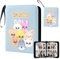 Stray Kids Fotokarten 400 Taschen, Kpop-Sammelalbum mit 4 Fächern, insgesamt 50 Seiten, süßer Cartoon-Fotokartenordner, Idol-Cartoon-Fotoschutzalbum, Geschenke für Jungen und Mädchen