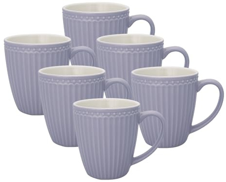 GreenGate Alice Becher mit Henkel Lavender 0,4 l Set6