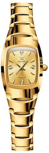 OLEVS Uhren für Damen, luxuriöse Diamanten, kleines Zifferblatt, ultradünn, klassisch, wasserdicht, Wolframstahl, analog, Quarz, Damenuhr