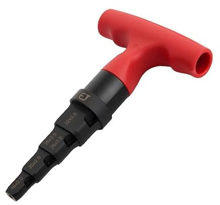4-in-1 Pipe Deburring & Internal Chamfer Tool | Rotary Ratchet Reamer with 15-32mm Precise Fit for Metal Plumbing Installation