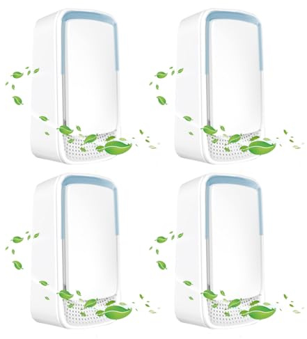 Bekasa 4Pcs Air Purifier Plug In Air Ionizers, Mini Portable Negative Ion Generator for Bedroom Home,Quiet Ioniser for Smokers,Filter-Free Purifier for Bedroom, Toilet, Living Room,Athrooms,Pet Room