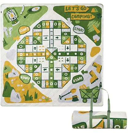 Nuyhgtr Tappetino da picnic per esterni, lavabile con per il trasporto, coperta da spiaggia a tema gioco, per campeggio, festival musicali, spiaggia, soggiorno, prato, cortile