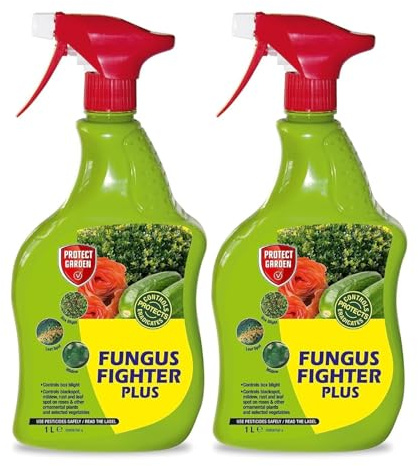 Fungus Fighter Plus, Broad Spectrum Plant Fungus Control Solution, Fast-Acting Formula to Protect Flowers, Vegetables & Garden Plants from Fungal Diseases (Pack of 2)