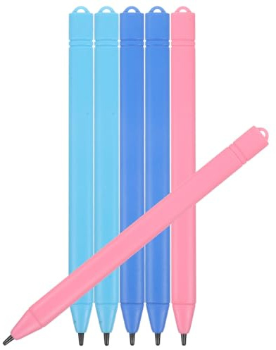 6 Stück LCD Schreibtablett Stift für 4, 8-Zoll Tablets | Abs mit Leitfähigem Gummi, Tragbar, Kratzt den Bildschirm, für Zeichnen und Schreiben