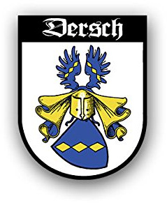 Dersch Familienwappen Wappen Westfälische Adel Aufkleber Sticker 5x7cm #A4286