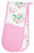 KitchenCraft 100% Cotton 'Rose' Floral Double Oven Gloves, 86 x 18 cm (34 x 7) - Pink / White