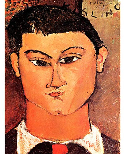 Wee Blue Coo Amedeo Modigliani Portrait Of Moise Kisling Old Large Art Print Poster Wall Decor 18x24 inch