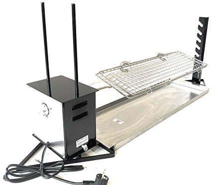 ALLEGRI Asador rotatorio Profesional electrico con regulador de velocidad, incluye pincho con parrilla incorporada y bandeja inox