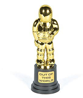 cama24com Pokal Trophäe Astronaut Kosmonaut Weltraum Space1 Stück Mitgebsel Gastgeschenke mit Palandi® Sticker