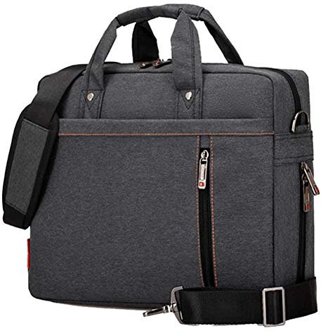 HotYou Sac à Main en Nylon Sacoche Porte Documents Serviettes Pochette pour Ordinateur Portable 15 Pouces, Version 3 Noir