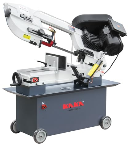 KAKA INDUSTRIAL Metal Horizontal Band Saw,7 Inch x12 Inch (178mm X 305mm)1.5HP Dual Voltage 115V/230V, 4-Speed, Hydraulic Feed, Metal Band Saw for Steel Pipe Structural Aluminum Cutting BS-712N
