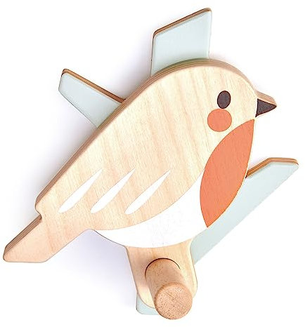 Tender Leaf Toys Garderobenhaken Vogel (Holzspielzeug, Material Holz, Bunt, Jackenaufhänger, für Kinder, mit Motiv) 7508806