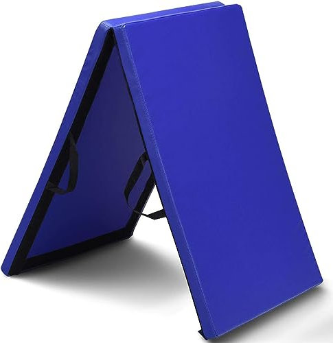 DREAMADE Klappbare Weichbodenmatte, Gymnastikmatte Yogamatte 180x60x4cm, Fitnessmatte Turnmatte mit Klettverschluss und 2 Griff, Sportmatte Trainingsmatte für Zuhause Fitnessstudio