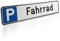 Betriebsausstattung24 Geprägtes Parkplatzschild aus Aluminium in Nummernschildform - Fahrrad - KFZ-Kennzeichen - für Ihren Parkplatz & Stellplatz - 52,0 x 11,0 cm
