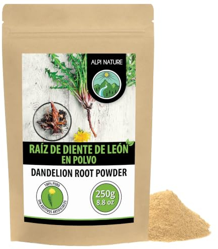Alpi Nature Löwenzahnwurzel gemahlen 250g, Löwenzahnwurzel Pulver | Löwenzahn Wurzel gemahlen, ideal für Smoothies, Säfte, Tee & Backwaren