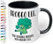 True Statements Lustige Tasse Brocco Lee Der Vegane Bruder von Bruce Lee - Kaffeetasse mit Spruch als Geschenk - beidseitig bedruckt - spülmaschinenfest, innen schwarz