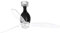 Faro Barcelona 32027-10- MINI ETERFAN LED Ventilador de techo negro mate/transparente con motor DC