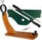 CUPERINOX Jamonero Profesional | soporte de jamon | 5 Piezas | tabla jamonera | soporte jamonero | Kit Jamonero (tabla + cuchillo + afilador + pinza + cubre jamon