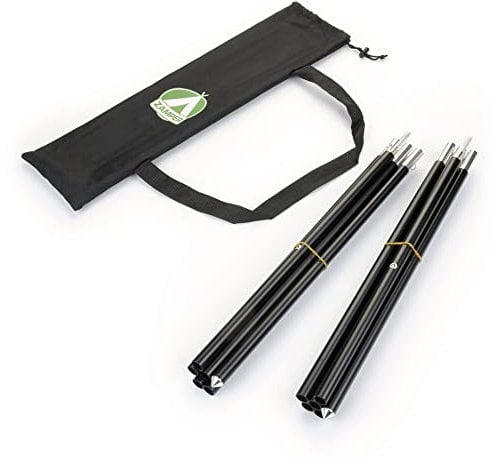 Zamper Zeltstangen Aufstell-Stangen Set 2 STK – Extra Stabile Poles für Tarp, Camping-Zelt, Sonnensegel, Vordach & Mehr