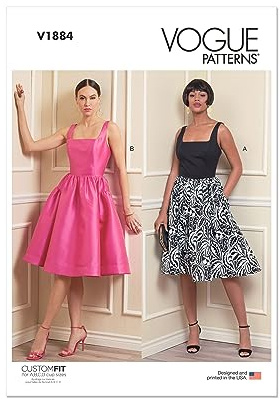 Vogue Patterns V1884A5 Misses Dress A5 (6-8-10-12-14)