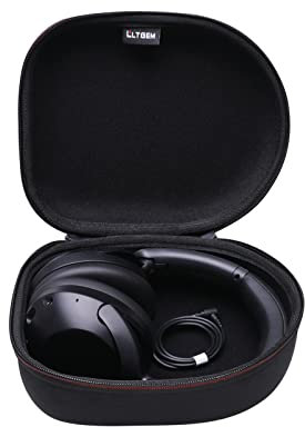 L LTGEM Headphone Case for JBL Tune, JBL live, Soundcore Anker, Sony, Skullcandy, Bose QuietComfort, OneOdio, Beats, Bang Olufsen, 1MORE - Hard Travel Protective Carrying Storage Bag - Black