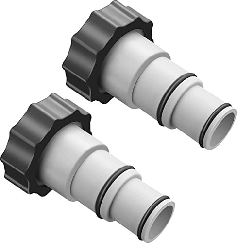 HEZHU Pool Adapter 2 Stück Poolschlauch Adapter mit Dichtring mit Innengewinde zum Verschrauben für Pool Schlauch