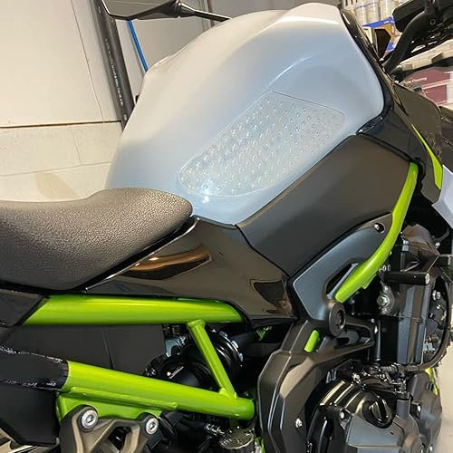 Motorradtank-Seiten-Traktionspolster Motorrad Tank Pads Universal Motorrad Seitengasknie Grip Schutz Rutschfest Selbstklebend Gummi-Abziehbild-Aufkleber (Transparent)