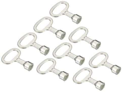 PATIKIL Triangle Socket Spanner Key, 8 Pack Electrical Cabinet Gas Water Meter Switch Key for 0.51x0.39 Triangular Panel Lock, Silver
