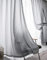 Lactraum Gardine Wohnzimmer Schwalbenschwanz zerknittert Vorhang Voile Grau mit Kräuselband H245 x B300 cm