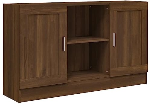 vidaXL Sideboard Kommode Anrichte Schrank Beistellschrank Mehrzweckschrank Standschrank Flurschrank Braun Eichen-Optik 120x30,5x70cm Holzwerkstoff