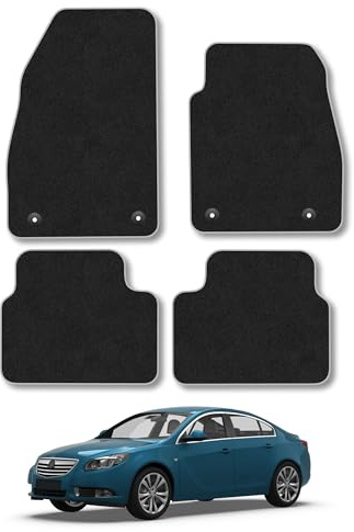 Vauxhall Insignia (2008-2017) Carpet Car Mats | Grey Edge Trim Tailored Fit Floor Mats Full Coverage Protection Accessories Easy Clean Anti Slip Made in the UK