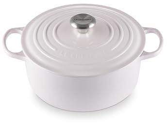 Le Creuset Signature Enameled Cast Iron Round Casserole with Lid, 5.2-Quart, Shallot
