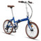 PACTO Twelve - Hollandrad Komfortables Klappfahrrad Aluminiumrahmen Bike 20 Zoll Aluminiumräder Bicycle 6 Speed Gänge Faltrad Klapprad Fahrrad, Klappfahrrad für Erwachsene (Blau)